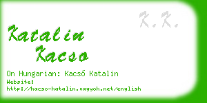 katalin kacso business card